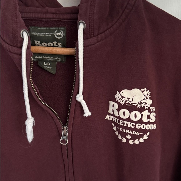🦫Roots Zip Up Hoodie, Size Large - Picture 2 of 5